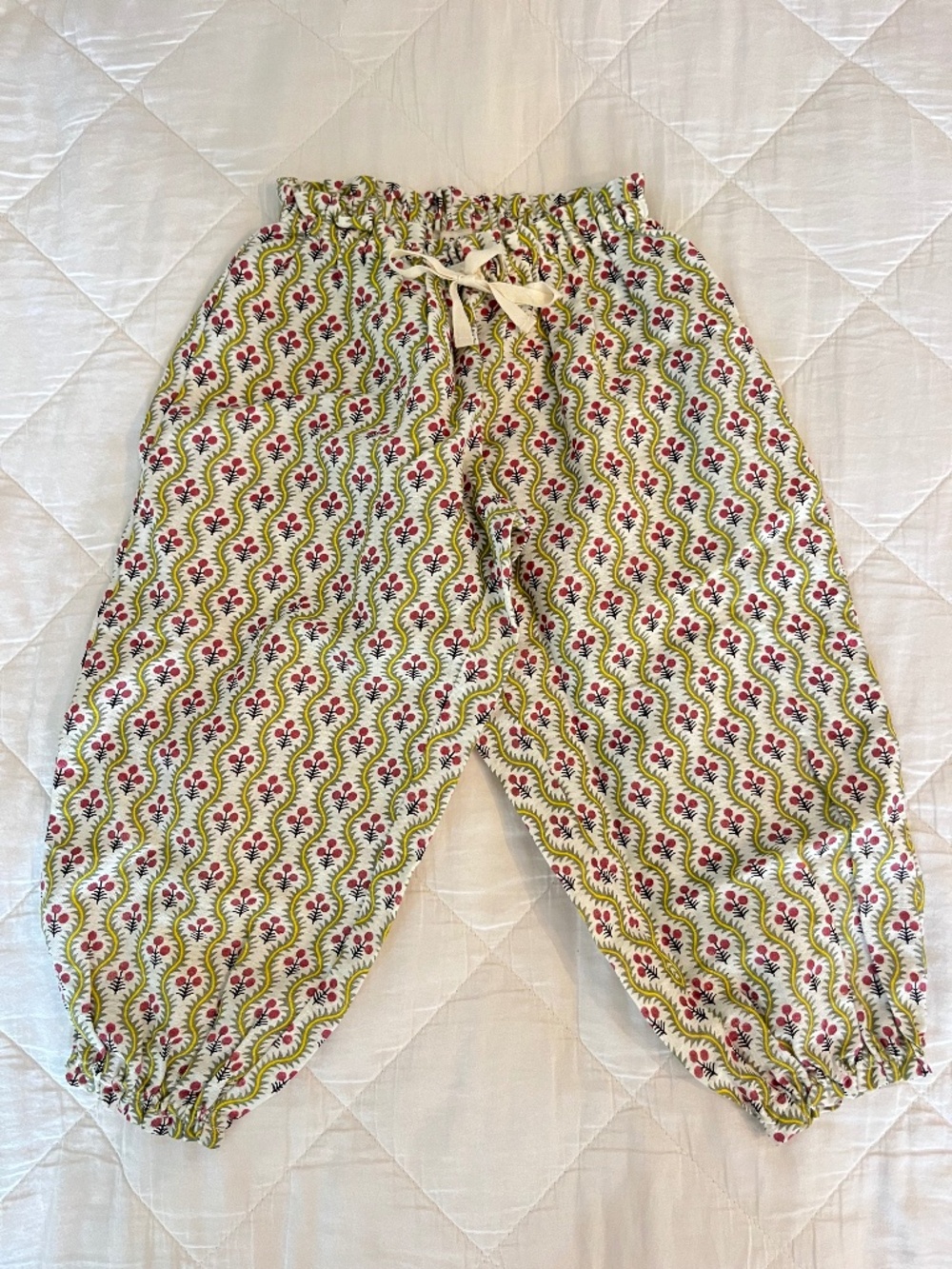 Caramel cotton linen joggers